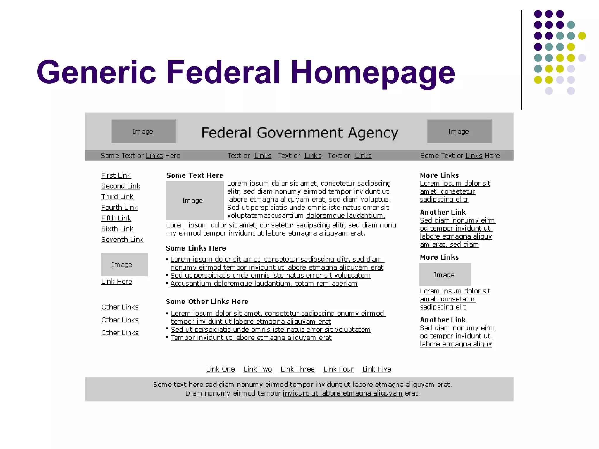 Generic Federal Homepage
 