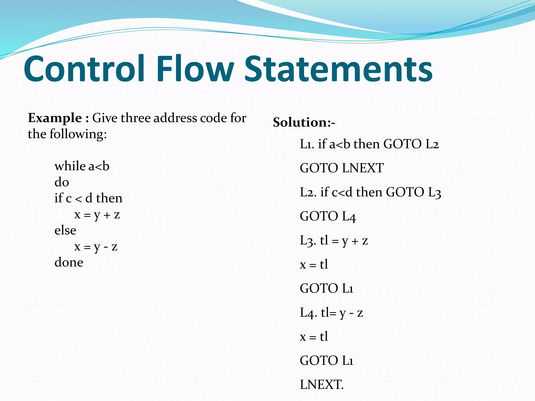 Syntax-Directed Translation into Three Address Code | PPTX ...