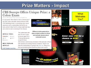Prize Matters - Impact What Motivates You? 