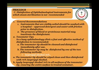Infection Control Guidelines for Ophthalmology Clinic [compatibility ...