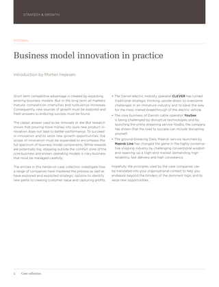 Business model innovation in practice - case collection from Implement ...