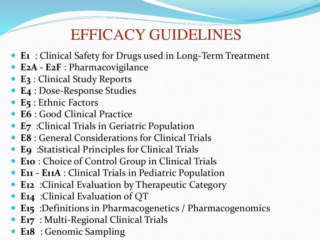 ICH AND ICH GUIDELINES
