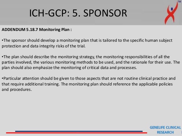 Gcp Monitoring Plan Pdf _ ICH Guideline for Good Clinical Practice – HOMW