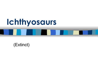 Ichthyosaurs

 (Extinct)
 
