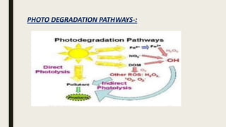 PHOTO DEGRADATION PATHWAYS-:
 