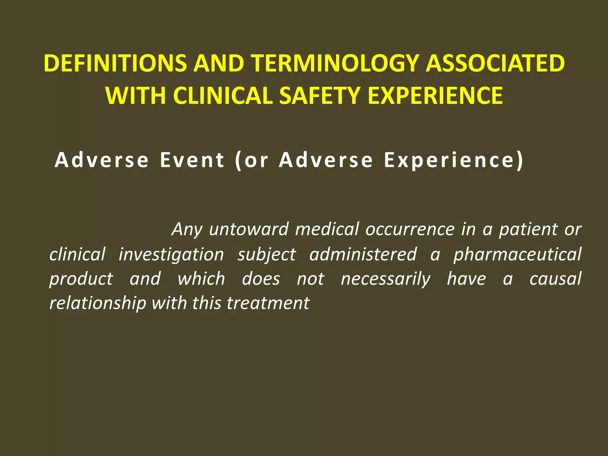  STANDARDS FOR EXPEDITED REPORTING