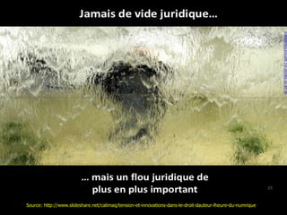 Source: http://www.slideshare.net/calimaq/tension-et-innovations-dans-le-droit-dauteur-lheure-du-numrique
 