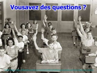 Vousavez des questions ?




Crédit image: http://jillsbooks.wordpress.com/2010/09/15/hellooooo-anybody-out-there/raise-your-hand-2/
                                                                                       70
 