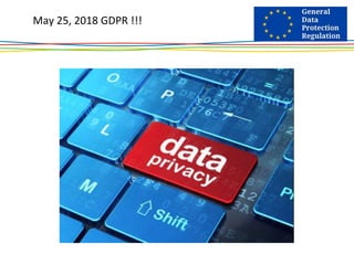 May 25, 2018 GDPR !!!
 