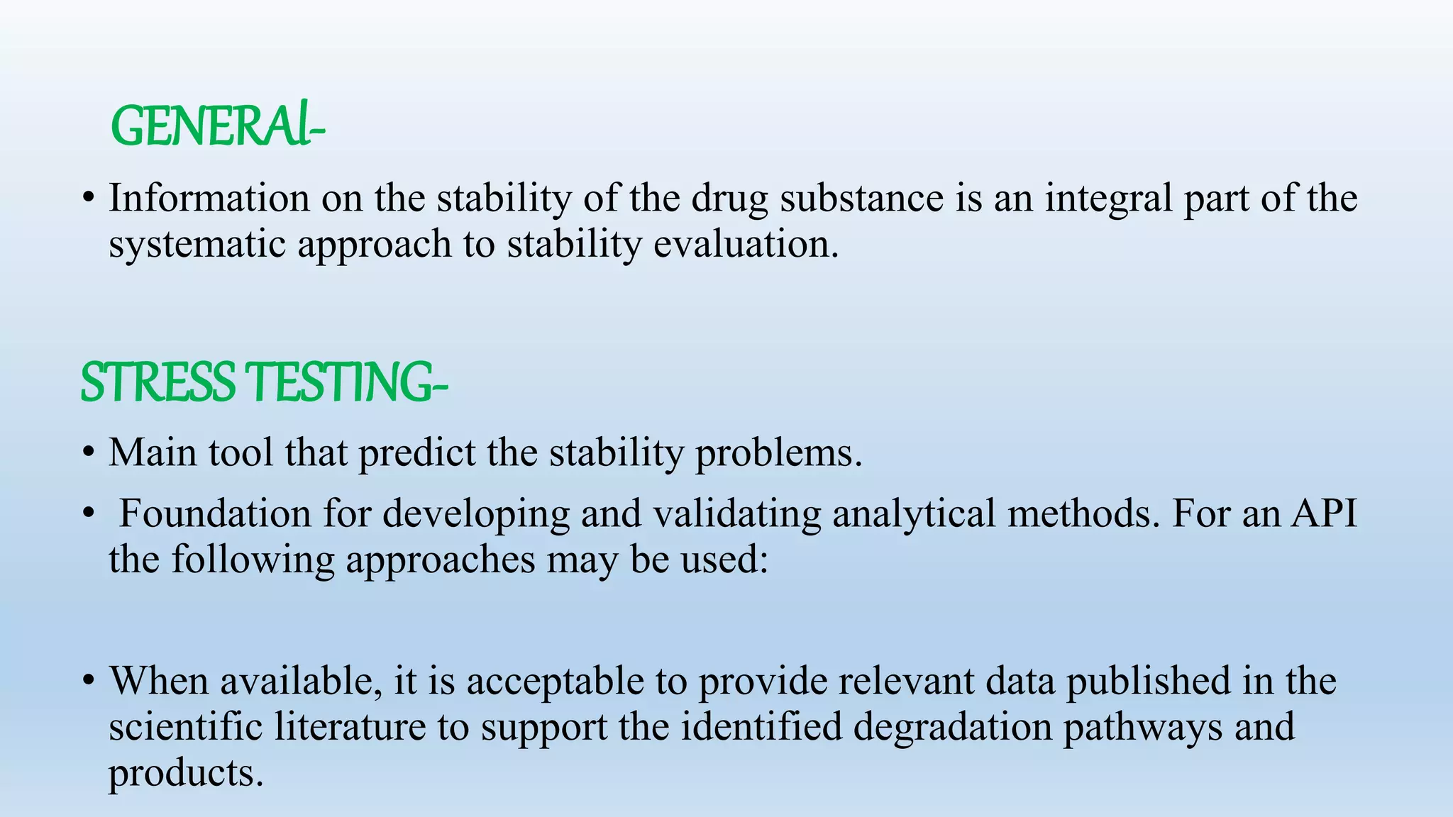 Ich guideline for stability testing PPT