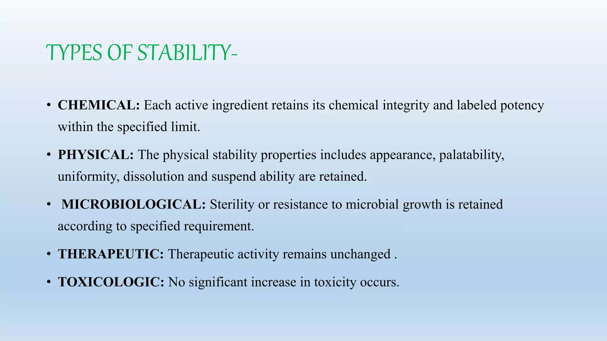 Ich guideline for stability testing PPT