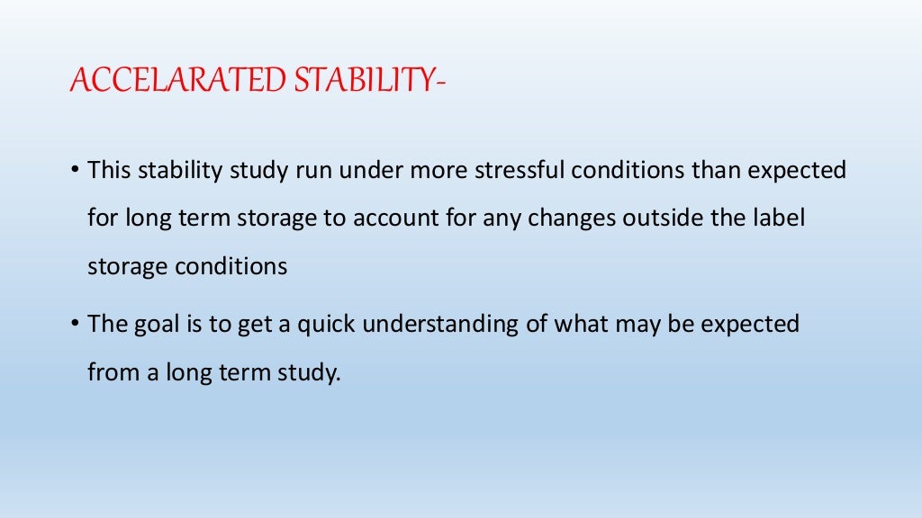 Ich guideline for stability testing