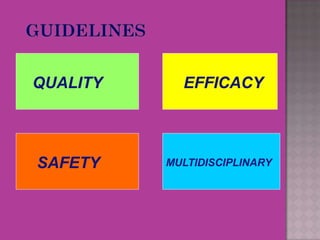 MULTIDISCIPLINARY
EFFICACY
SAFETY
QUALITY
 