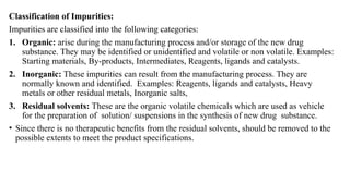 Impurity Classification ICH GUIDELINES- Q3- IMPURITIES PPT-1.pptx