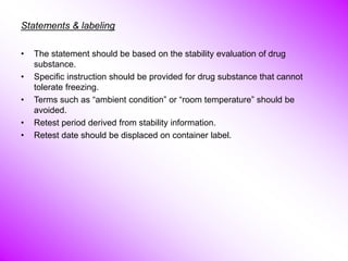 ICH GUIDELINES FOR STABILITY Q1A powerpoint.ppt