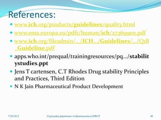 Eu Stability Guidelines.pdf Ich guidelines for stability studies 1 | PPTX