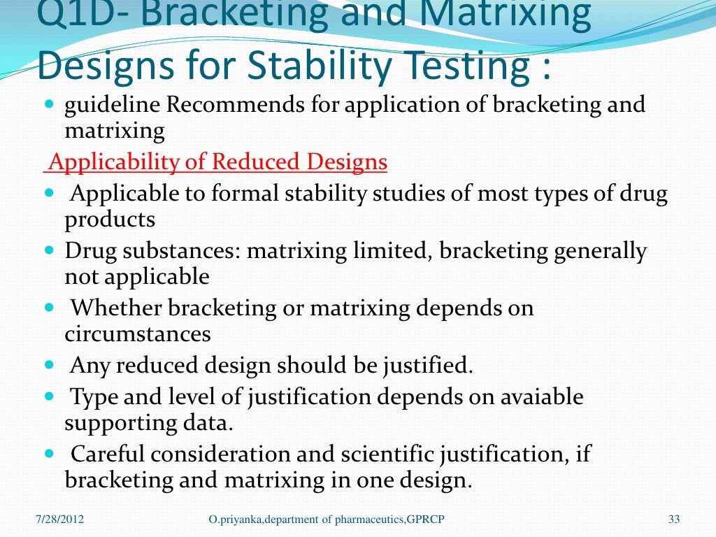 Ich guidelines for stability studies 1