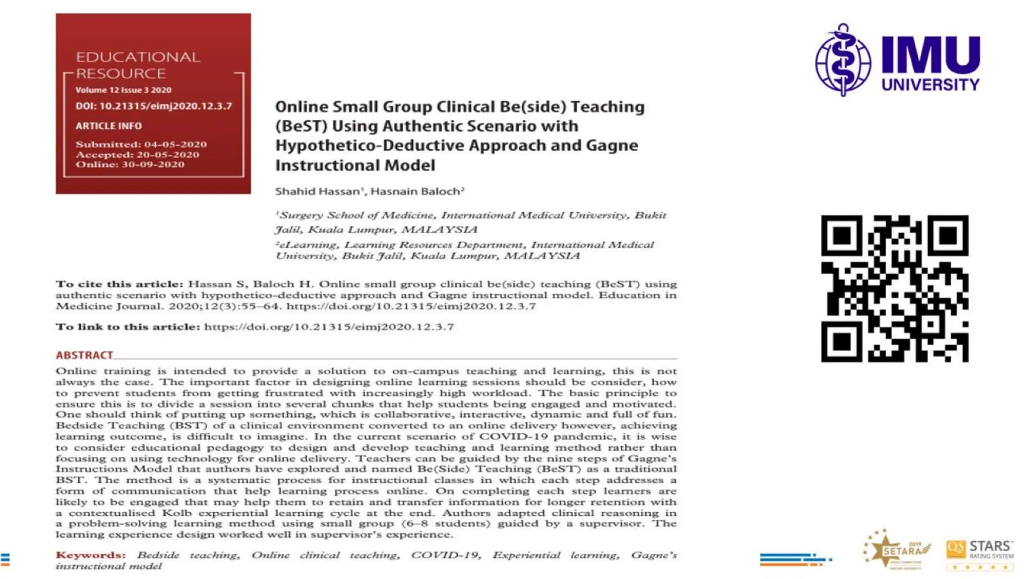 Enhancing Medical Education Clinical Phase using eLearning