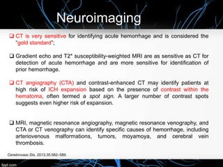 Intracerebral Hemorrhage Case presentation | PPTX