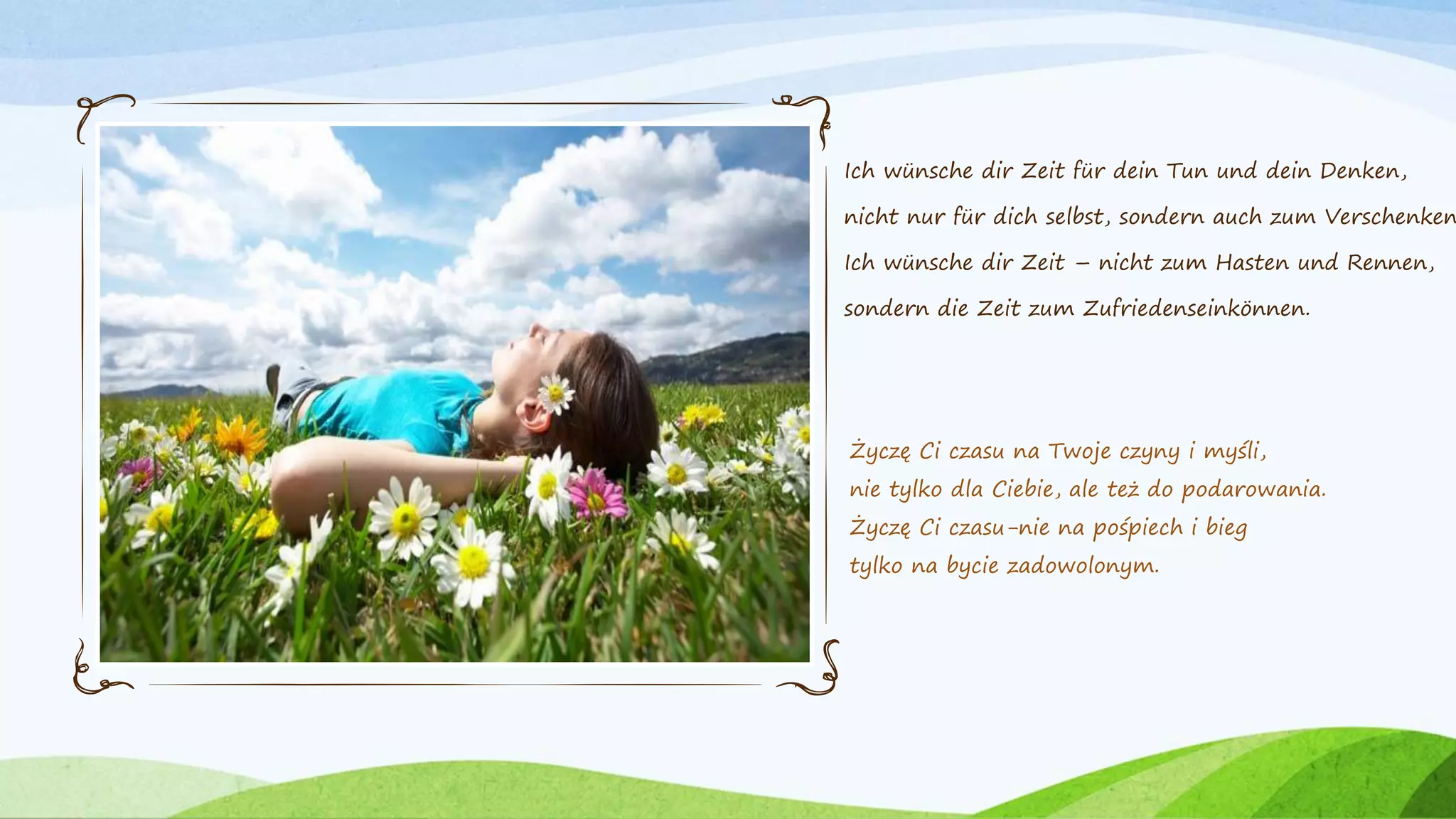 Ich wünsche dir Zeit… | PPT