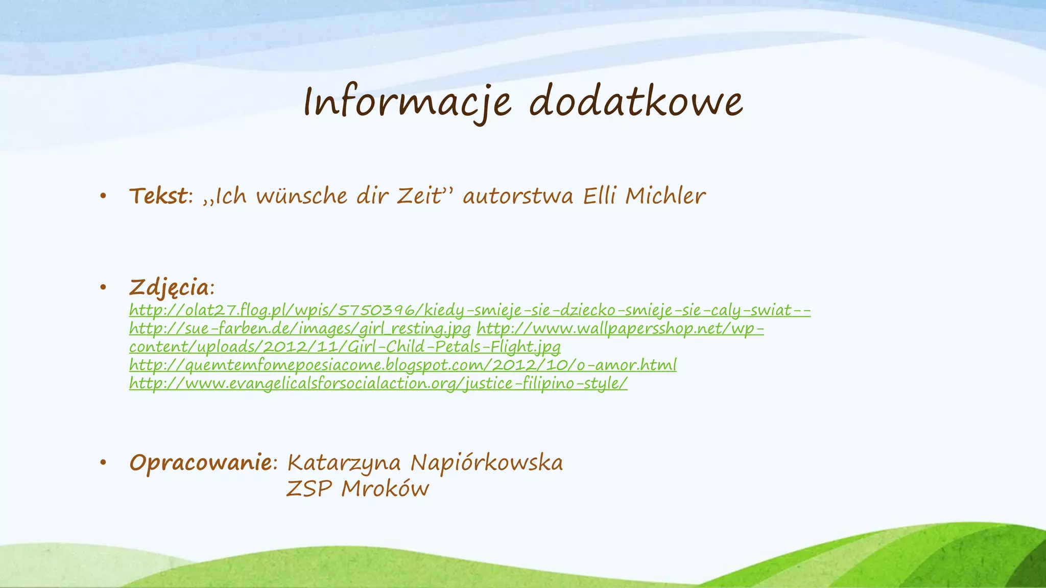 Ich wünsche dir Zeit… | PDF
