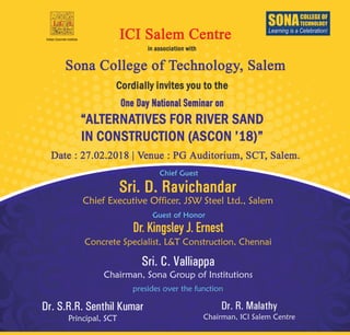 Seminar on Alternatives for River Sand in Construction 