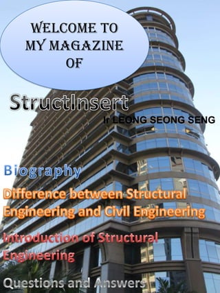 Welcome to
my magazine
of
Ir LEONG SEONG SENG
 