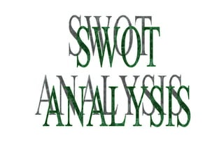 SWOT ANALYSIS