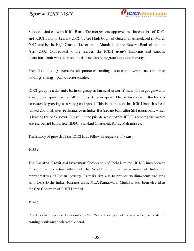 merger of icici and icici bank Of pre and post merger performance in icici bank ltd and also to study the asset quality, earning quality, liquidity ratios and management efficiency ratios of pre and post merger. merger of icici and icici bank Of pre and post merger performance in icici bank ltd and also to study the asset quality, earning quality, liquidity ratios and management efficiency ratios of pre and post merger.
