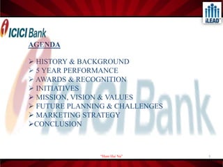 AGENDA HISTORY & BACKGROUND