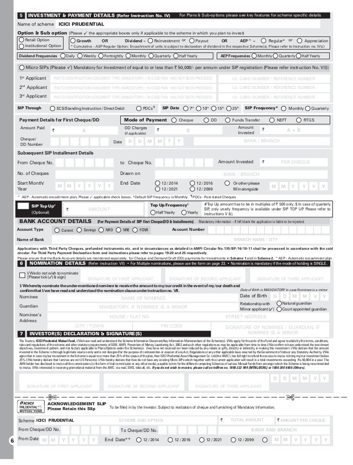 icici prudential sip bank change form icici prudential sip bank change form