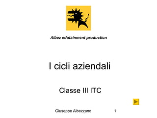 Albez edutainment production 
I cicli aziendali 
Classe III ITC 
Giuseppe Albezzano 1  