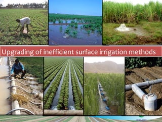 Upgrading of inefficient surface irrigation methods
Upgrading of inefficient surface irrigation methods
 