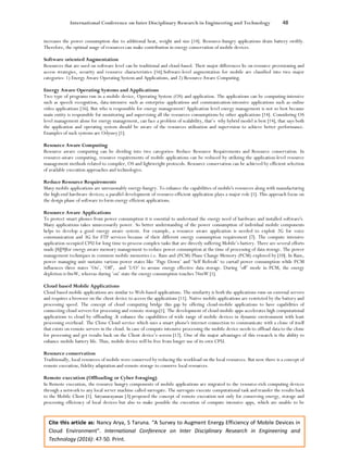 A Survey to Augment Energy Efficiency of Mobile Devices in Cloud ...