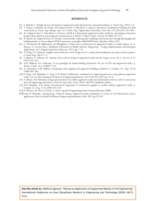 Review on Application of Augmented Reality in Civil Engineering | PDF