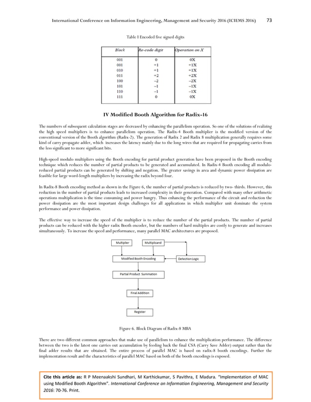 Implementation of MAC using Modified Booth Algorithm | PDF