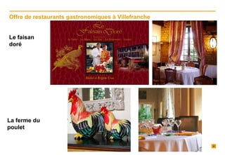 Le faisan doré Offre de restaurants gastronomiques à Villefranche   La ferme du poulet 