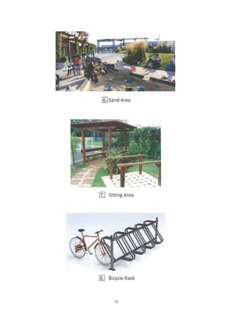 @ Sand Area
fl sitting Area
$ Bicycle Rack
-----l
74
 