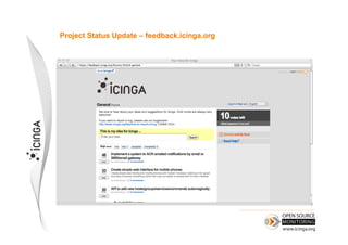 Project Status Update – feedback.icinga.org
 