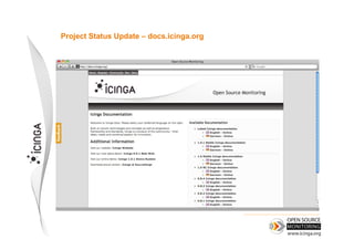 Project Status Update – docs.icinga.org
 