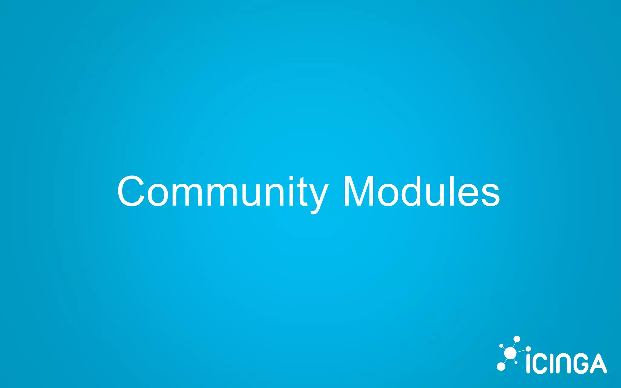Community Modules
 