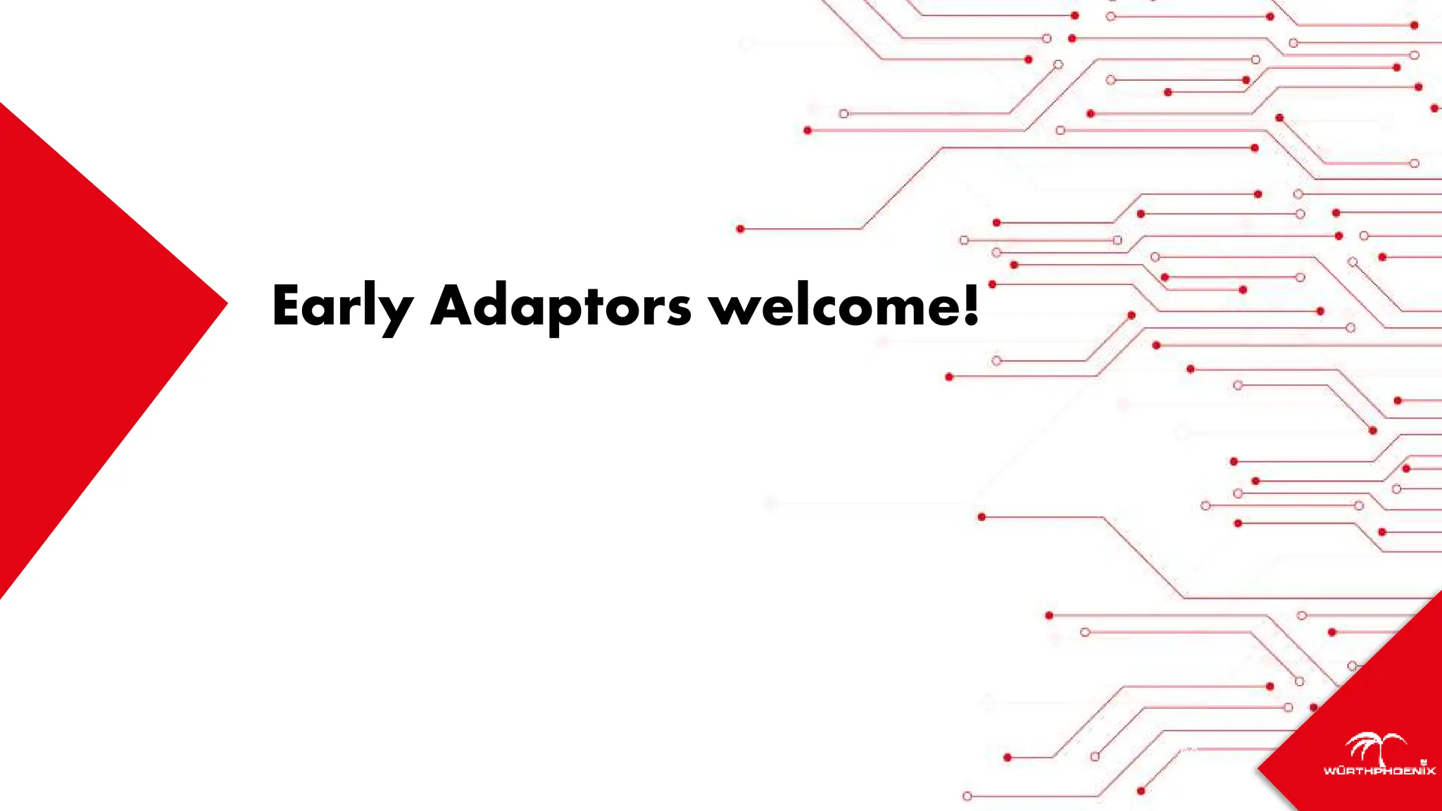 88
Early Adaptors welcome!
 