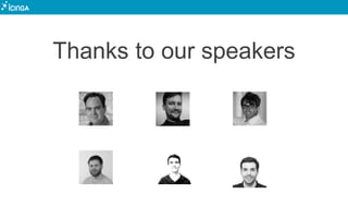 Thanks to our speakers
 