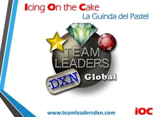 iOC
La Guinda del Pastel
Icing On the Cake
www.teamleadersdxn.com
 