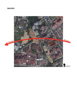 SUN PATH
 
NORTH
SITE
Sunrise
Sunset
 