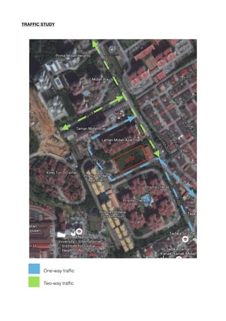 TRAFFIC STUDY
 
One-way trafﬁc
Two-way trafﬁc
SITE
 