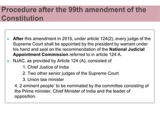 Appointment Of Judges Of Supreme Court | PPTX