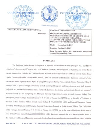 Decision of the Royal ICJ-ICC Court