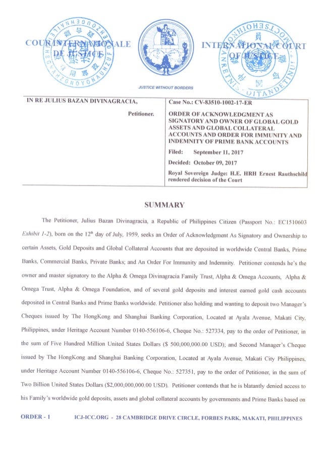 Decision of the Royal ICJ-ICC Court