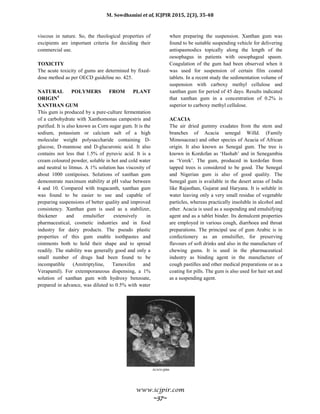 AN OVERVIEW ON NATURAL POLYMERS AS PHARMACEUTICAL EXCIPIENT | PDF